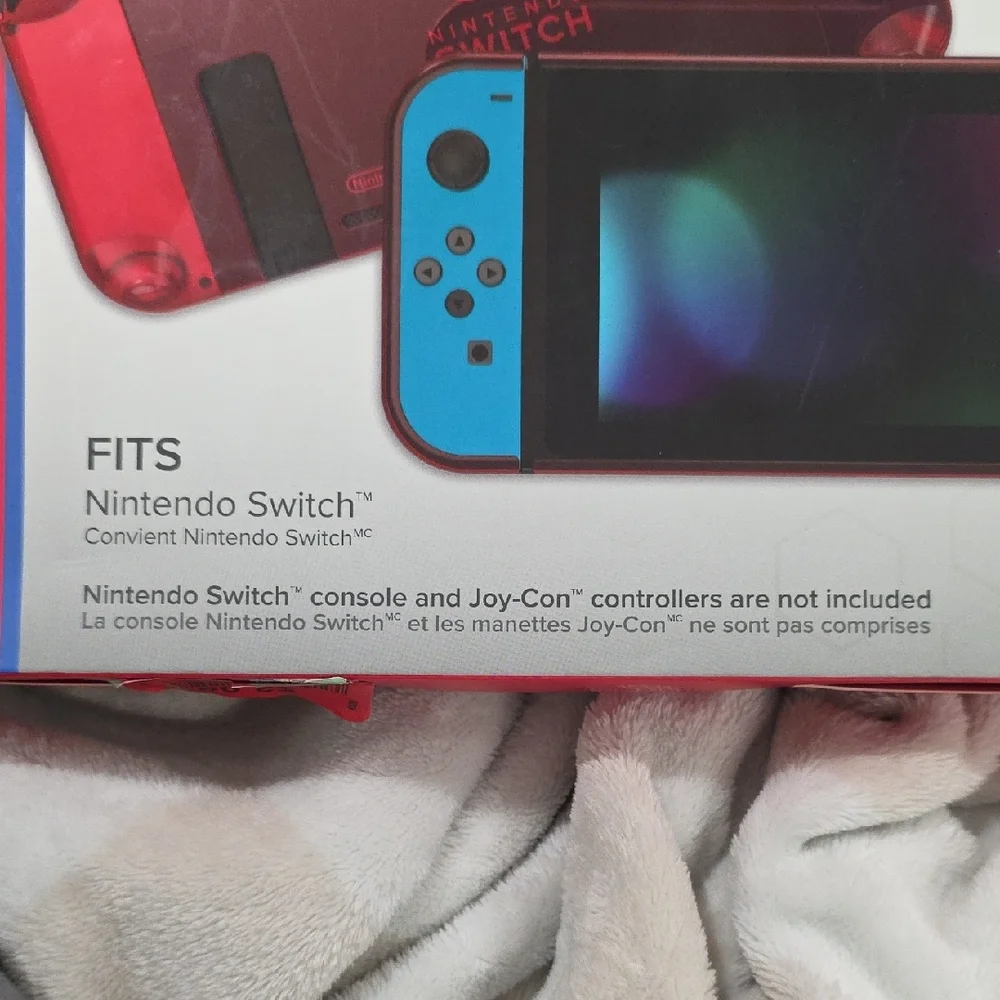 Nintendo Transparent Red Protective Case for Handheld Console